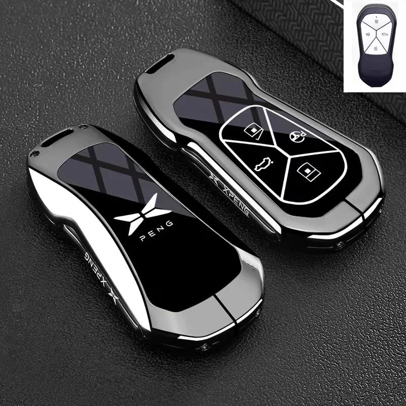 Premium Zinc Alloy Key Cover Case for XPENG G9/G6/G7/P5/P7+/G3i/MONA M03 (2025) - Protective Key Fob Shell Keybag Keychain