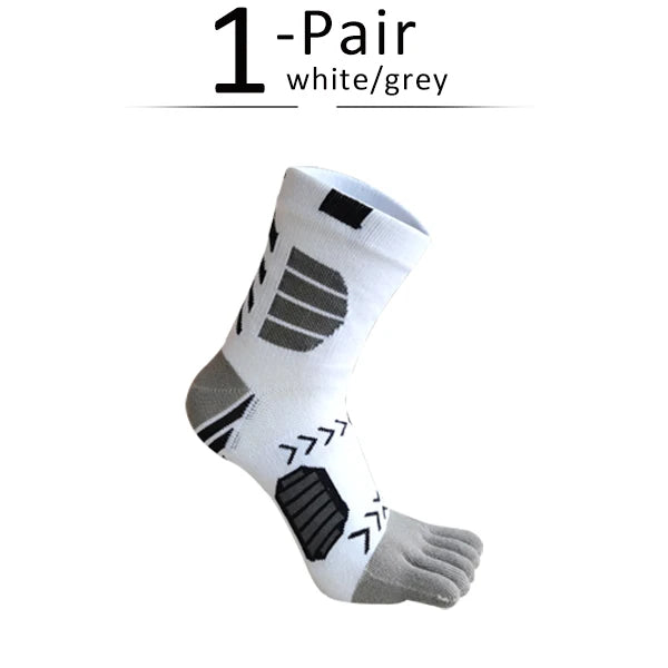 1/5 Pairs Sport Toe Socks Compression Cotton Sweat-Absorbing Deodorant Bike Marathon Fitness Outdoor Basketball 5 Finger Socks