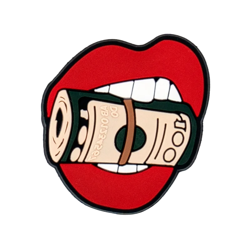 1/25PCS Red Romance & Glam Theme Shoe Charms Set DIY Decorative Pins Lips Heart Lipstick Clogs Accessories for Women Men Gifts