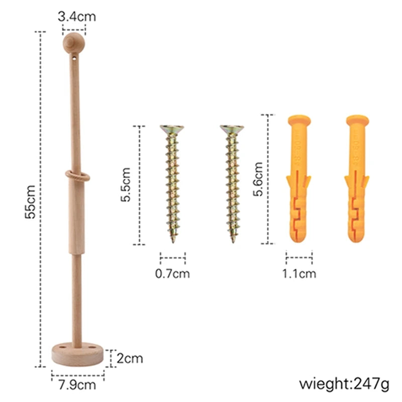 Baby Rattle Toy Wooden Mobile Bracket Fixed To The Wall 0-12 Months Holder Baby Crochet Bed Bell Hanging Toy Stand Baby Crib Toy
