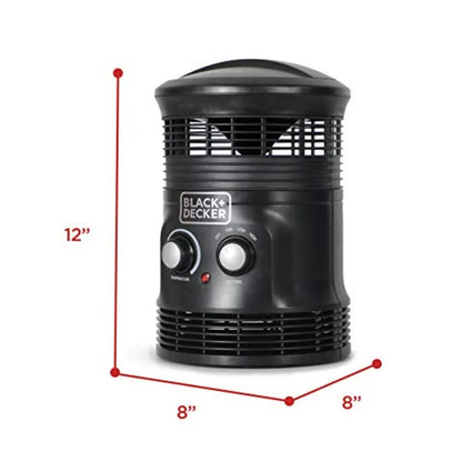 360-Degree Surround Heater and Fan Combo 360 Space Heater for Office Desk Home Office and Personal Use Desk 2 Heat and Fan Only