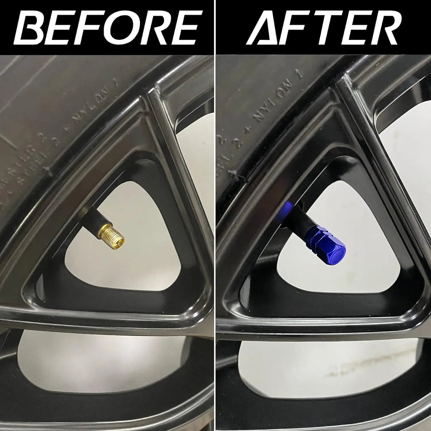 Silver Black Blue Aluminum Alloy Car Valve Cores Tire Valves Caps Air Pump Caps Tuning Products Accessories Replacement