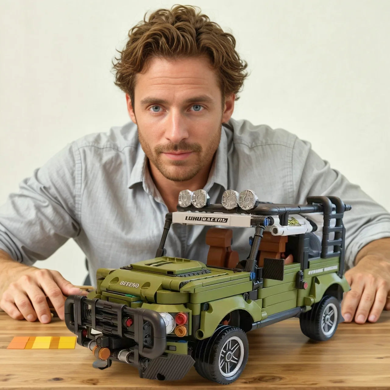High-end green off-road vehicle assembly block building kit – the perfect gift for birthdays and special occasions.