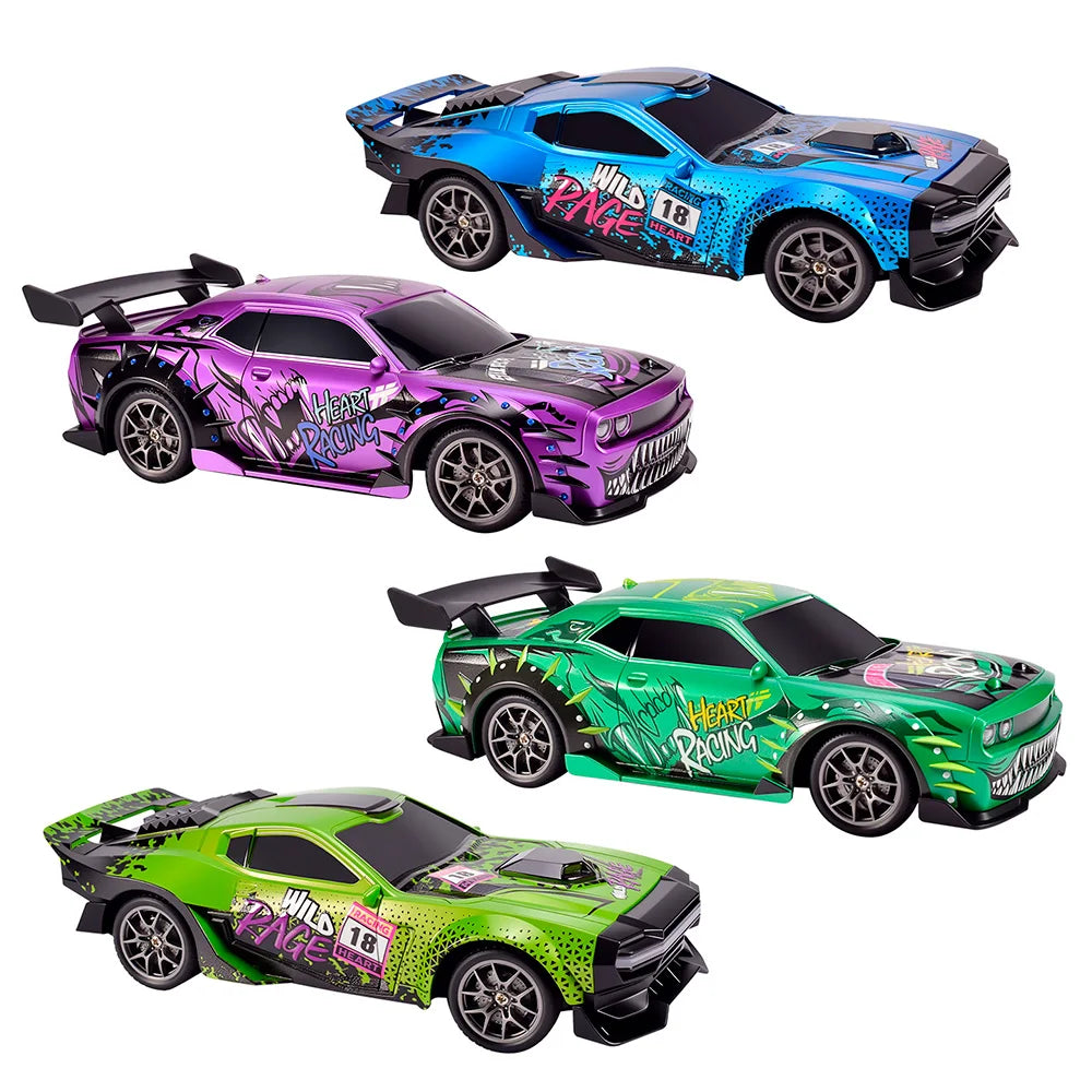 9IMOD RC Drift Car Remote Control Racing Vehicle with Drift Tires LED Headlights 2.4G Rechargeable Battery Indoor Outdoor Toy