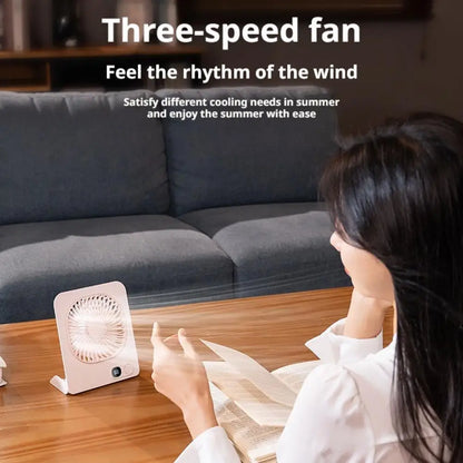 USB Rechargeable Magnetic Mini Desk Fan Portable Quiet Cooling Fan for Office