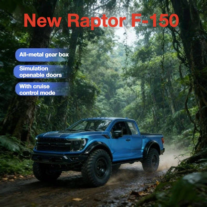 HX New F-150 Raptor 1:12 Large Scale 4WD Off-Road Vehicle Pickup Truck Remote Control Model Car RC Climbing Car Toy F150 Raptor
