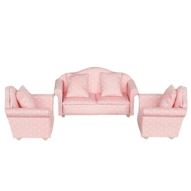 1:12 Mini Cute Dolls Sofa Pillows Set Simulation Dollhouse Furniture Toys Miniature Doll House Accessories Children Toys Gift