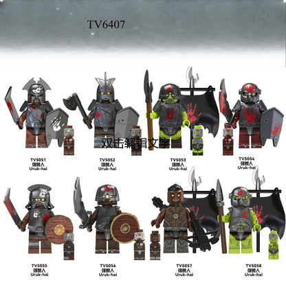 Mini Lord Rings Action Figures Building Block Ringwraiths Orcs Legion Elf King Princ Knight Dwarf Wizard Movie Characters Bricks