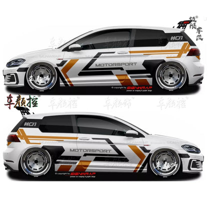Car stickers For Volkswagen Golf8 MK5 MK6 MK7 GTI POLO customized exterior design sporty fashionable decals Vinyl  Accessories