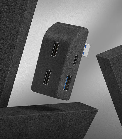 YZ Glove Box Docking Station For Tesla Model 3 Y Juniper Highland Quick Charger 4 USB Shunt Hub Flocking Adapter Powered Splitte