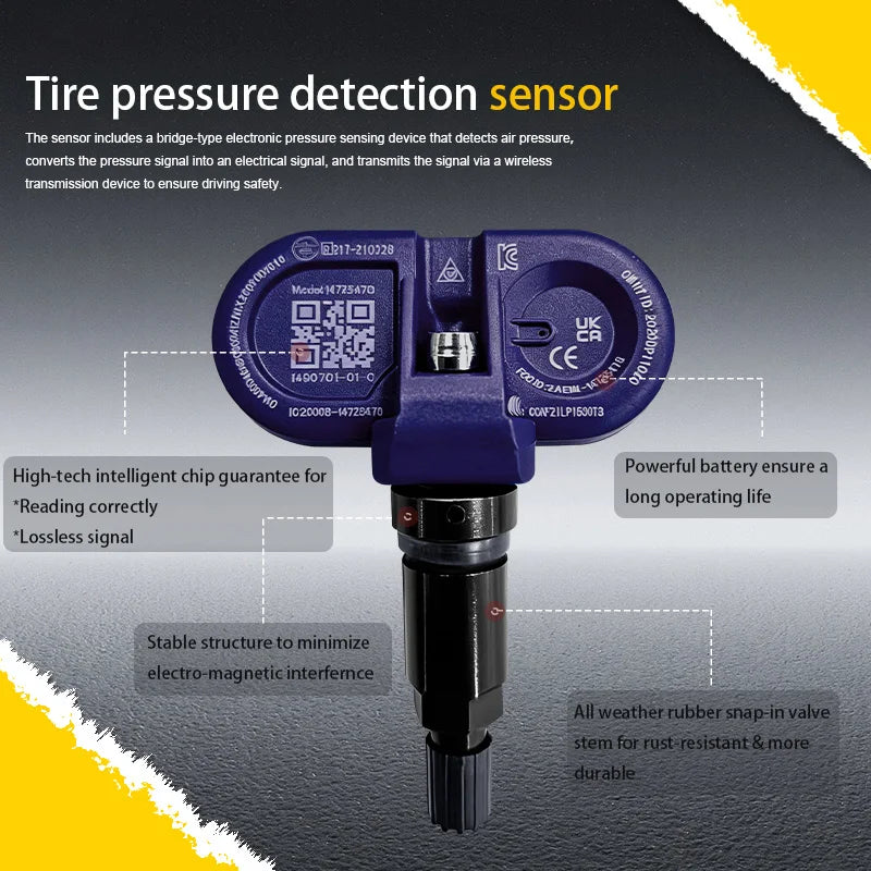 1/4PCS Tire Pressure Monitoring Sensor 1490701-01-C For Tesla Model 3 S X Y Compatible With 1490701-01-B 149070101A 149070101C
