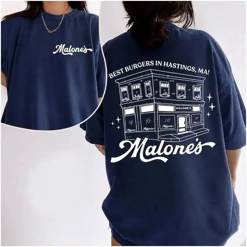 Off Campus Hannah Wells T-shirt Malone's Vintage Shirt Briar University Hockey Romance Shirt Summer Men's Women's T-shirt