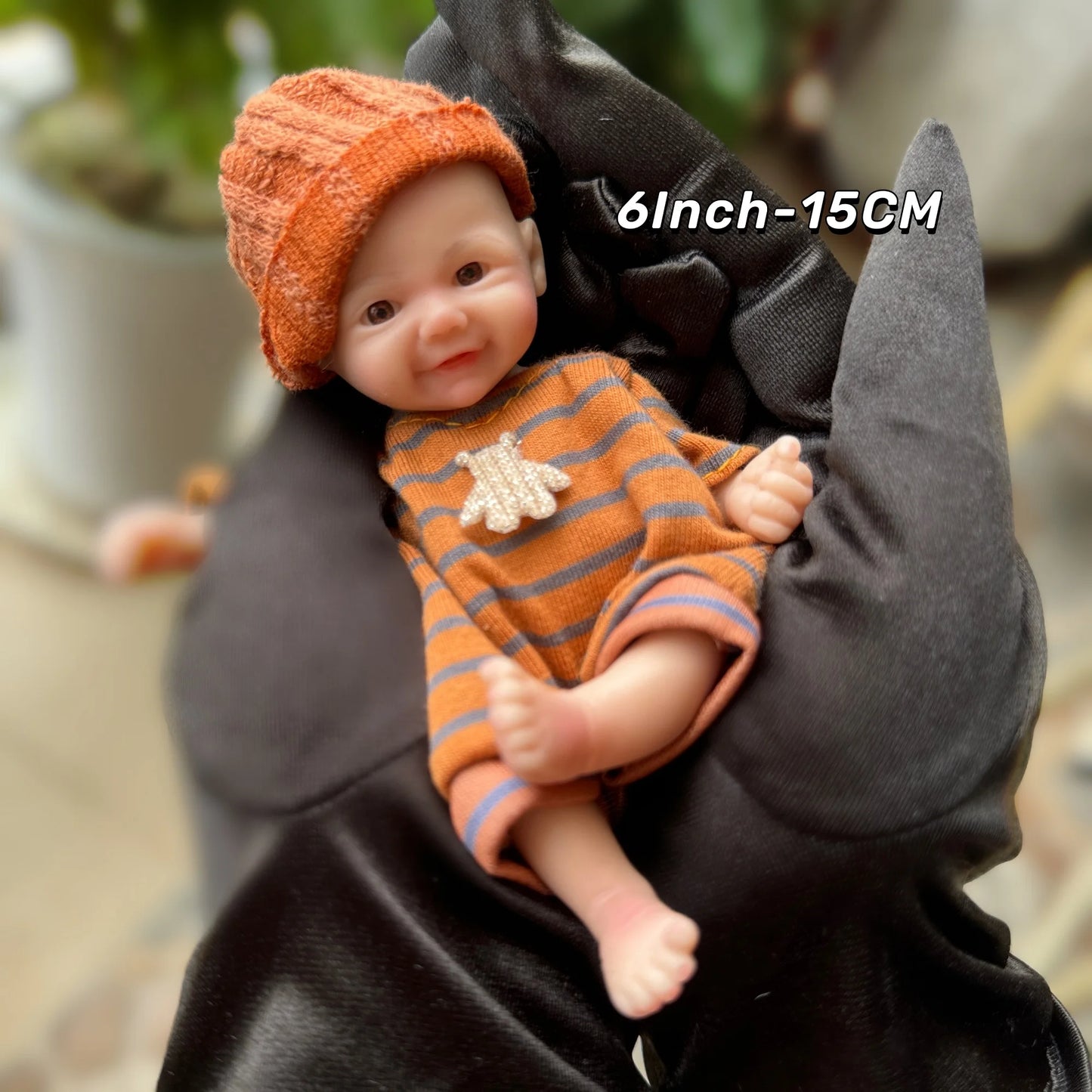 6Inch Mini Palm Reborn Doll Boys&Girls 3D Painted Whole Body Silicone Realistic Newborn Baby Doll Toys For Kids Gift Bebê Reborn