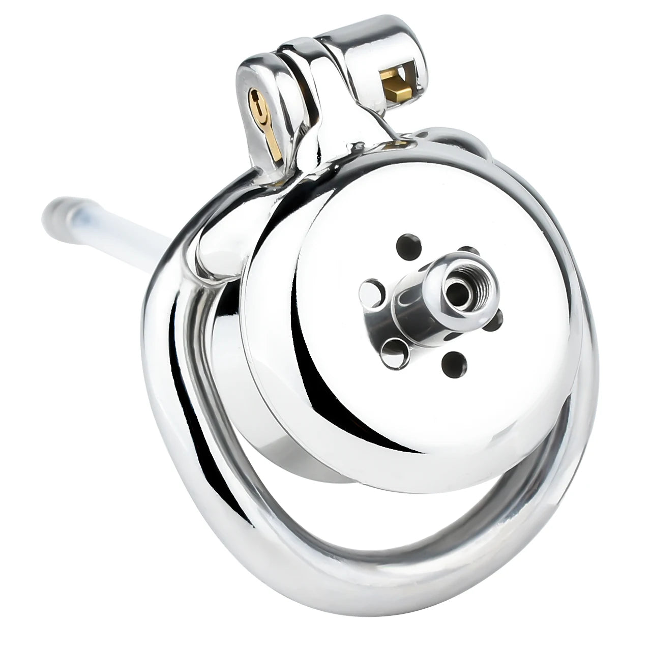 FRRK 268 Flat Button Sissies Male Chastity Cage, 240 Steel Urethral Inverted Chastity Belt, Slave Man Sex Toy Anti-Cheating