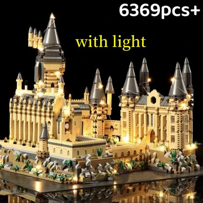 Creative Magic Castle Building Blocks with Light STEM Educational Toy Model Kit Desktop Decoration  Assembly Kit Gift for Kids