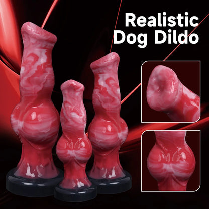 Monster Dildo Dog Dick Knot Anal Plug Animal Penis Masturbator Sex Toy For Men Butt Prostate G-spot Massager Anal Penetration 18