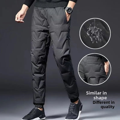 Thickened Cotton Pants for Men Outdoor Wear Warmth Preservation Trousers Youth Style Casual Scene Pure Color Long Pants