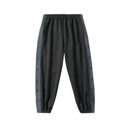 Men's Buttons Pants Running Sports Trousers Male Casual Jogger Basketball Football Sweatpants Outdoor Loose Hiphop Streetwears