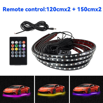 Car Charssis Flexible LED Strip Light LED Underbody APP Control RGB Neon Decorative Lamp For Honda Hyundai Kia Mercedes Benz VW