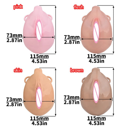 FRKO Real Pussy Labia Sissy Chastity Cage Set 정조대 4 Size Penis Ring Belt Lock Cock Anal Plug Pussy Worship Sex Toys For Men BDSM