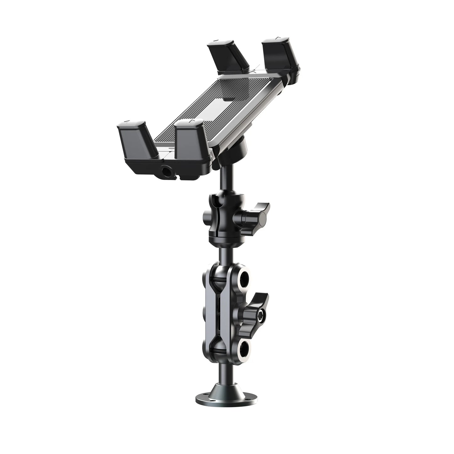 Heavy Duty Tablet Holder Wear Resist 2-Stage Phone Stand 360 Degree Rotable Car Dashboard Phone Mount for Car Bike Boats Trucks