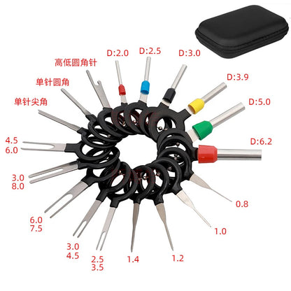 Car Terminal Removal Tool Kit - Wiring Harness Connector Pin Extractor Set with Storage Case for Automotive Electrical Repair