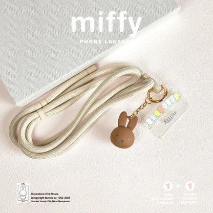 Miffy Phone Lanyard Mascot Charm Cute Rabbit Keychain Bag Accessory Gifts Toy Model Anime Figures Collect Ornaments