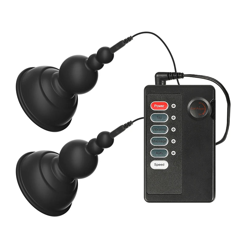 Electric Shock Nipple Sucker Clamps Electro Stimulator Adult Stimulator BDSM Sex Toys For Women Couples Female