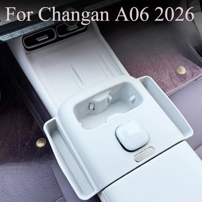 For Changan A06 2026 Wireless Charger Anti-Slip Mat & Cup Holder Liner Set, Non-Scratch Silicone Interior Accessories