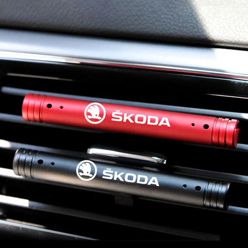 Car Air Freshener Smell Vent Perfume Custom Logo For Skoda octavia 2 a7 a5 rapid fabia yeti superb SCALA citigo virs Accessories