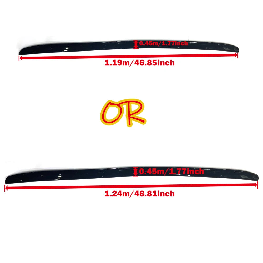 Universal Rear Trunk Boot Lip 1.19m/1.24m Rear Wing Lid Spoiler For Sedans Glossy Black Car Body Kit Accessory