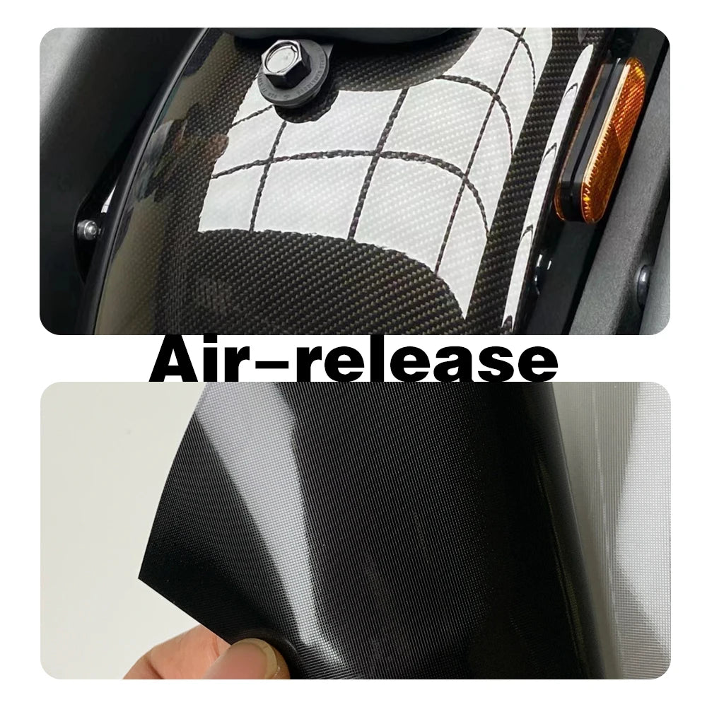 9D Carbon Fiber Vinyl Wrap Film Gloss Black Anti Scratch Waterproof Car Stickers DIY Protective Film Universal Auto Accessories