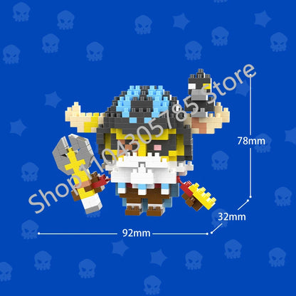 Mini Anime Brawl Stars Figures Pack Fashion Original Decorations Cartoon Heroes Model Dolls Boys Christmas Gifts Collectible