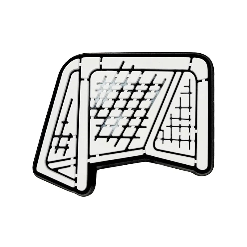 1-20PCS Sport Eat Sleep Soccer PVC Shoe Charms Sandals Shoes Ornaments Buckle Clog Hole Slipper Accessories Holiday Present