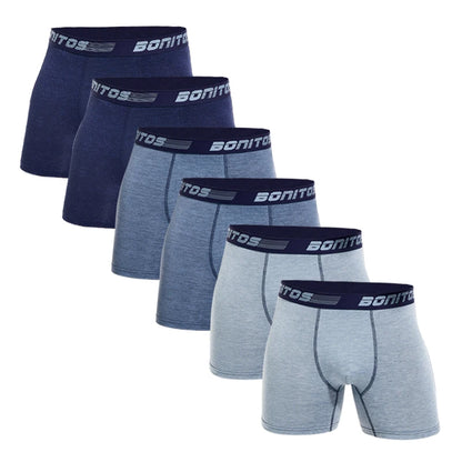 6Pcs/Pack Men's Boxer Briefs Plus Size Boxers Man Underwear Polyester Panties For Men Underpants Alphabet Elastic Webbing Shorts