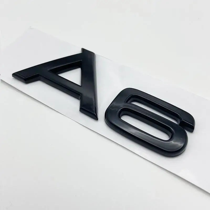 3D Chrome Glossy Black ABS TDI TFSI Car Rear Emblem Sticker for Audi A1 A3 A4 A5 A6 A6L A7 A8 S3 S6 Q3 Q5 Q7 TT S RS