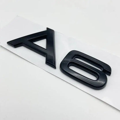 3D Chrome Glossy Black ABS TDI TFSI Car Rear Emblem Sticker for Audi A1 A3 A4 A5 A6 A6L A7 A8 S3 S6 Q3 Q5 Q7 TT S RS