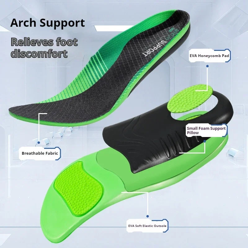 New flat foot orthotic insole Comfortable sports insoles Shock-absorbing Shoe Sole Arch support orthotic insoles 1Pair