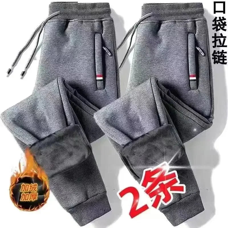 2024 Autumn Winter Plush Thickened Sports Pants for Men  Warm Casual Joggers Pants Loose Leggings for Men Sweatpants