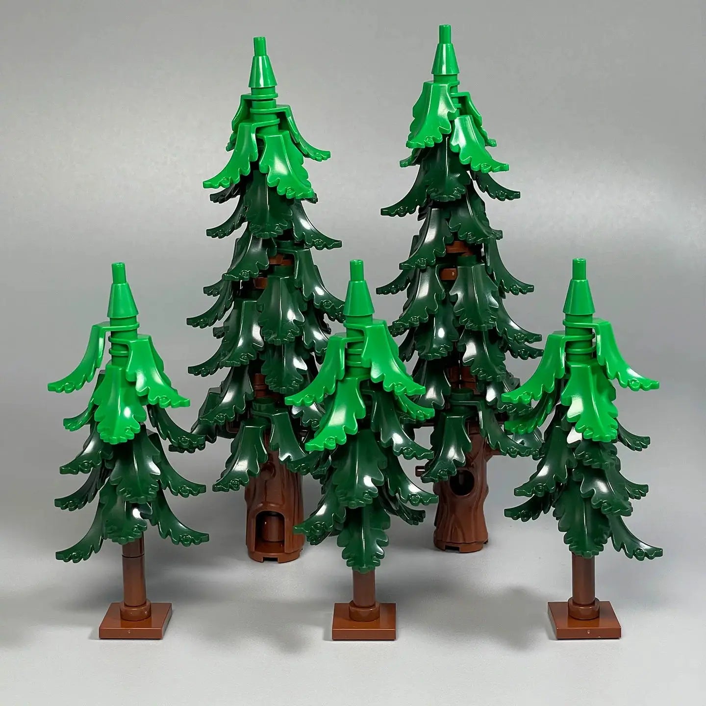MOC City Garden Building Block Set – DIY Assembly Pine & Pine And Cypr, Street View Forest Plants, Trunk Leaves Grass Accessorie