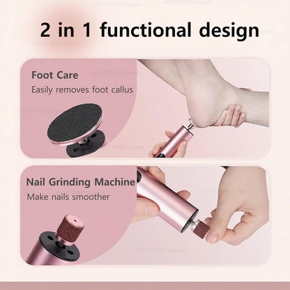 Electric Foot Sandpaper Rechargeable Foot File for Heels Grinding Pedicure Tools Foot Care Tool Dead Hard Skin Callus Remover