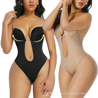 Europe The United States Shapewear Invisible Shoulder Strap Bra Set Adjustment Underwear Sexy Backless Triangle Body Shapewear