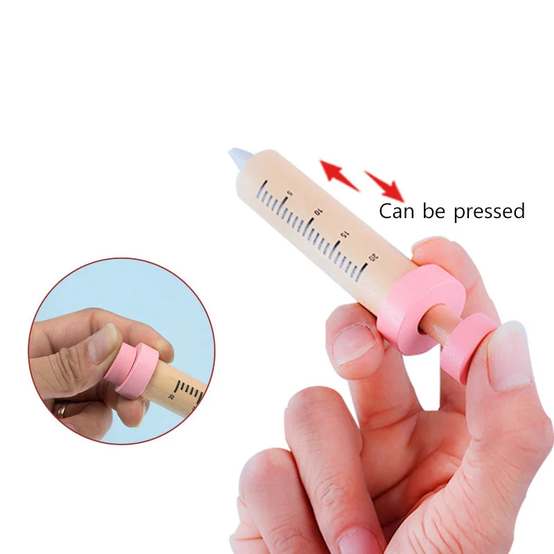 Wooden Pretend Play Doctor Toys Kids Role-playing Games Simulation Dentist Bag Set Stethoscope Teeth Model Educational Toy Gifts
