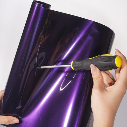 50CM PET Midnight Purple Car Vinyl Film Sticker Bubble Free Packaging Sticker Stretch Self-Adhesive Universal for Car Motorcycle