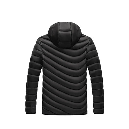 Autumn Winter Men Parkas Windbreaker Warm Casual Outdoor Fashion Mens Down Jackets Windproof Cotton Thicken Male Hooded Coats