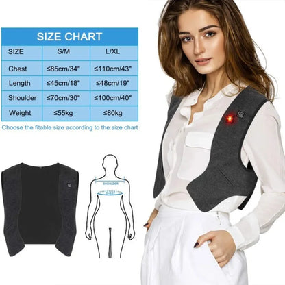 Graphene Heat Coat Winter Heated Vest for Men Women Electric Heated Jackets USB Heating Padded Jacket Keep Warm Vest