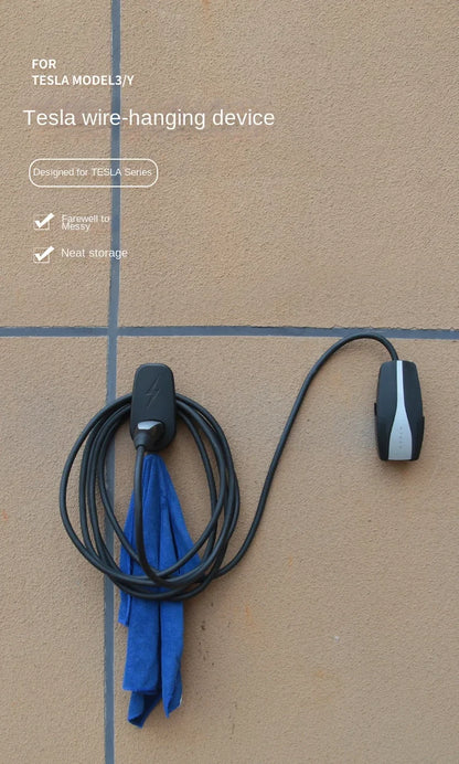 Suitable for Tesla Model3model Y Charging Pile Bracket Charging Hanger Wall Charging Cable Hanger Charging Gun Accessories