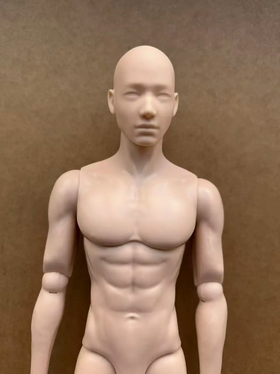 YUNYI Male Doll Body Figure 1/6 Muscle Male Doll Body Toys Multi-Joints Movable Beige Skin Doll Body Collection Doll Toy Parts