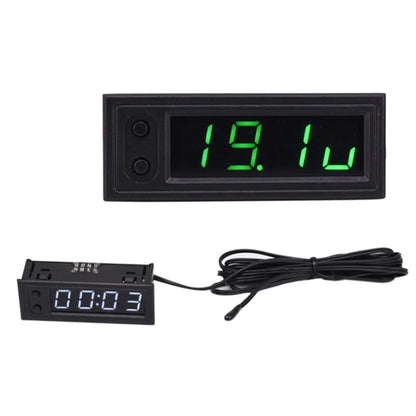 Car Clock Temperature Voltage Monitor Panel Meter Light in Weight Professional Premium 3-In-1 Durable Accessories Multifunction