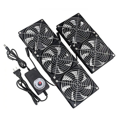 12cm 3000RPM Exhaust and Cooling Fan with 3V to 12V Controller for BTC Miner PC Chassis Workstation Cabinet Server Radiator